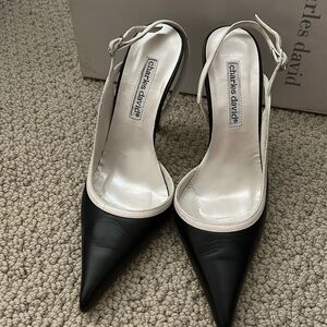 Charles David leather sling back